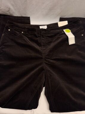 * Charter Club women’s size 18 Dark Brown Corduroy Pants -Straight Leg